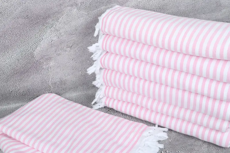 Turkish Towel Monogram, Bridal Shower Gift, Wedding Towel, Turkish bath towel, 70x36 Linen Terry Striped Towel, Wedding For Favor, Gift For Her - 2