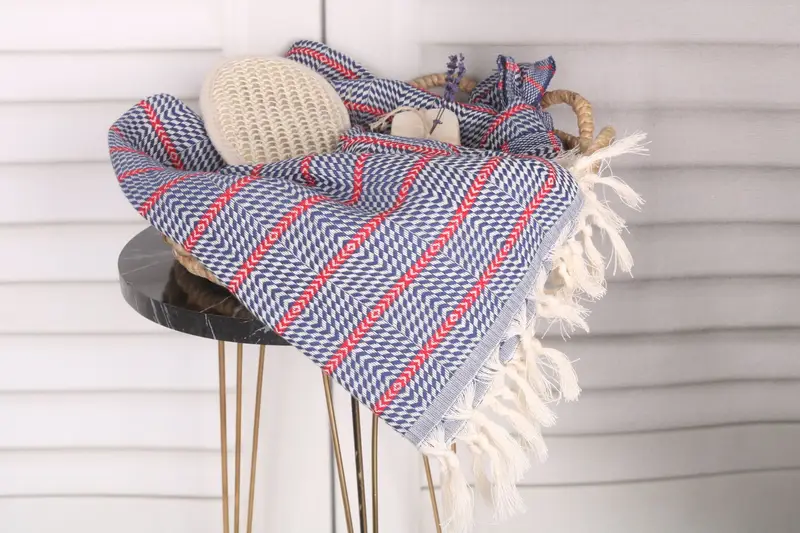 Personalized Towel, Wedding Shower Gift, Embroidered Beach Towel, Turkish Towel Beach, 70x40 Cotton Striped Towel, Lightweight Turkish towel - 2