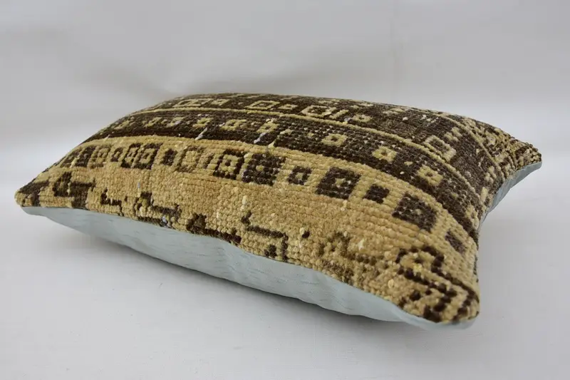 Outdoor Throw Pillow Case, 12x20 Brown Pillow Cover, Boho Pillow, Throw Kilim Pillow, Armchair Pillow Sham, Pillow, Vintage Kilim Throw Pillow - 6
