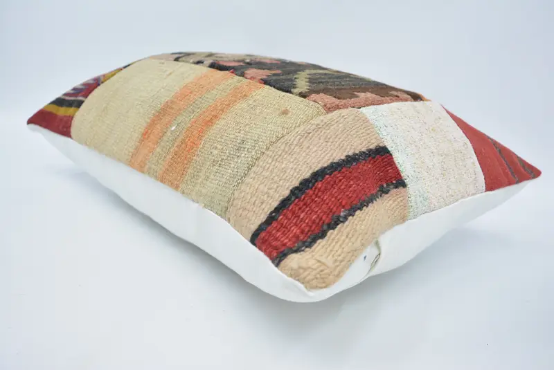 Shabby Chic Cushion, Home Decor Pillow, 16x24 Beige Cushion Cover, Vintage Pillow, Kilim Cushion Sham, Pillow Cover, Ethnic Pillow Cover - 6