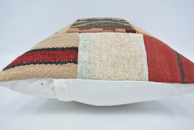 Shabby Chic Cushion, Home Decor Pillow, 16x24 Beige Cushion Cover, Vintage Pillow, Kilim Cushion Sham, Pillow Cover, Ethnic Pillow Cover - 5