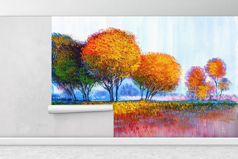 Modern Wall Mural,Modern Wall Paper,Wall Paper Peel and Stick,3d Wall Paper,Autumn Wall Decor,View Wall Poster, - 6