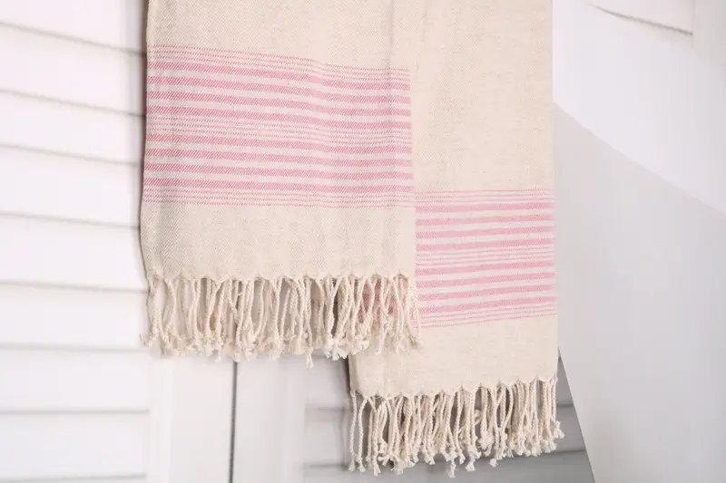 Beach towel, Halloween Bachelorette Party Favors, 68x40 Linen Striped Towel, Scarf Towel, Bride Gift, Home Decor Gifts, Bath towel, Towel With Name - 8