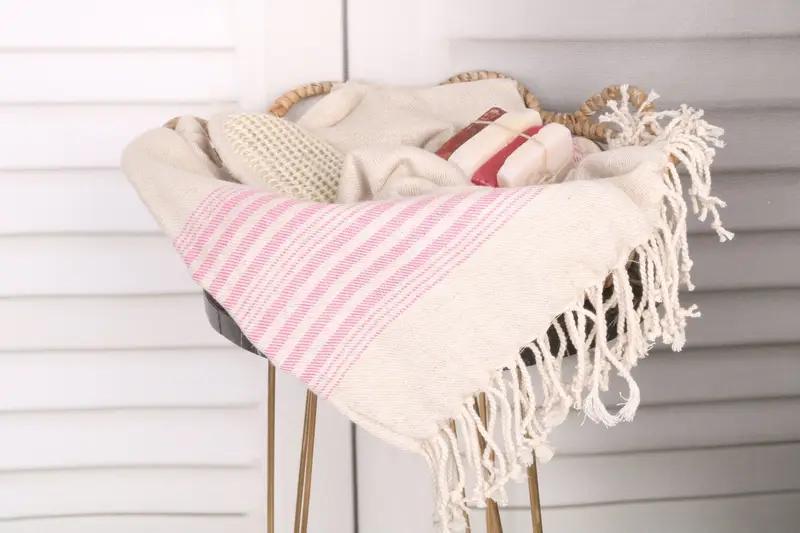 Beach towel, Halloween Bachelorette Party Favors, 68x40 Linen Striped Towel, Scarf Towel, Bride Gift, Home Decor Gifts, Bath towel, Towel With Name - 2