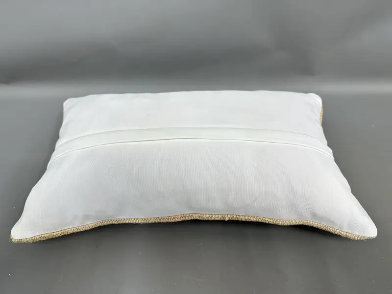 Vintage Kilim Pillow, Vintage Kilim Throw Pillow, Tribal Cushion Case, Kilim Cushion Sham, Cushion Case, 12x20 Beige Pillow Cover - 7