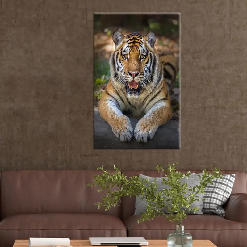 Modernes Wildtier-Leinwand: Big Cat Majesty für Loft & Man Cave