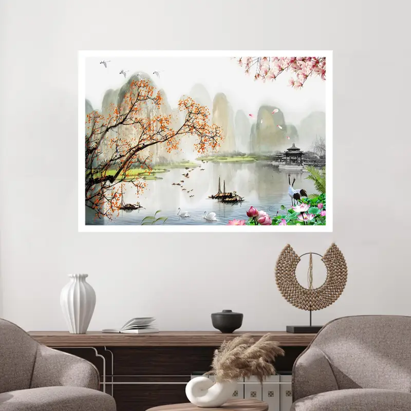 Modern Samurai Sakura Printed Glass: Trendy Japanese Landscape Design