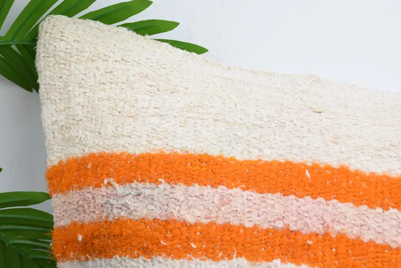 Vintage Kilim Pillow, Armchair Cushion Case, Turkish Pillow, 18x18 White Pillow Case, Floor Pillow Sham, Pillow for Couch, Cushion - 2