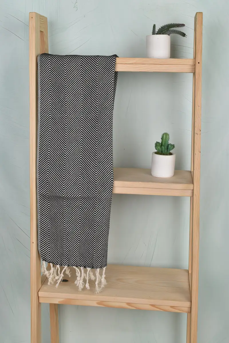 Turkish Hand Towel, Monogram Hand Towel, Gift For The Home, Gift For Him, 40x20 Cotton Herringbone Towel, Kitchen Towel, Bachelorette Favor - 8
