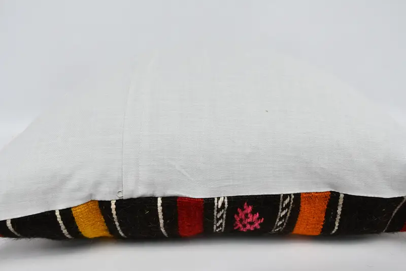 Boho Chic Cushion Case, Colorful Pillow Sham, Vintage Kilim Pillow, Turkish Kilim Pillow, 32x32 Brown Pillow Sham, Pillow, Handmade Kilim Cushion - 6