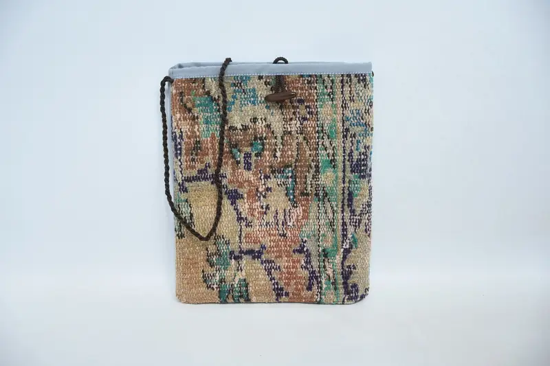 Kelimtasche aus Wolle mit Vintage-Motiv, Umhängetasche für kulturelle Feiern