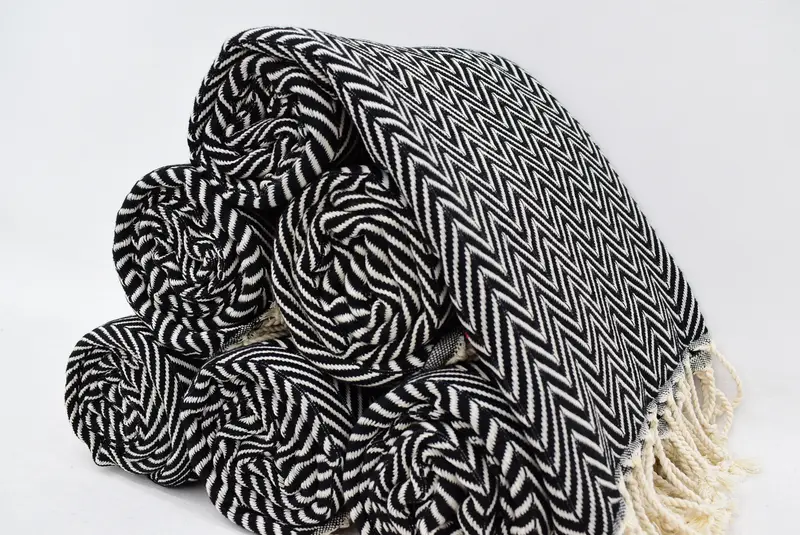 Wedding Gift For Bride, Beach Towel Gift, Personalized Turkish Towel, Wedding Towel, Organic Towel, Quick-dry peshtemal, 70x40 Cotton Zig zag Towel - 7
