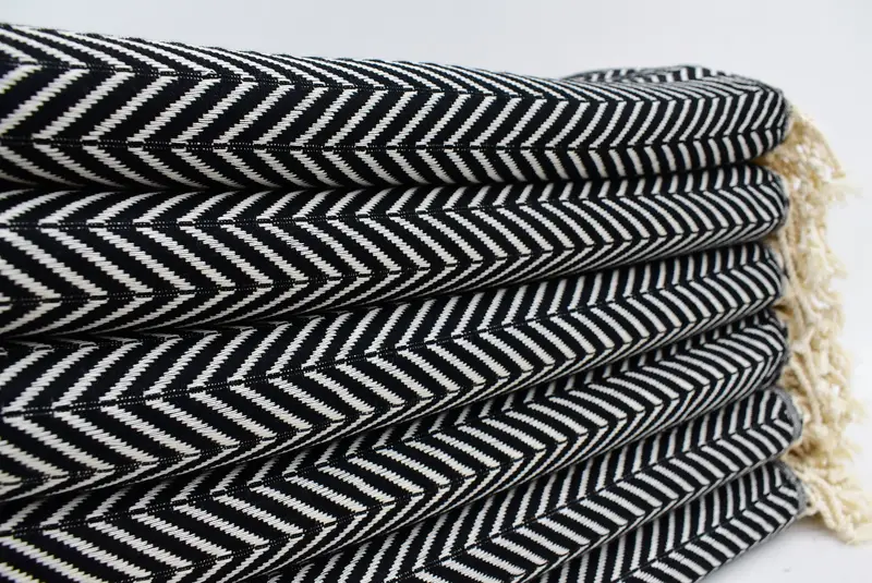 Wedding Gift For Bride, Beach Towel Gift, Personalized Turkish Towel, Wedding Towel, Organic Towel, Quick-dry peshtemal, 70x40 Cotton Zig zag Towel - 3