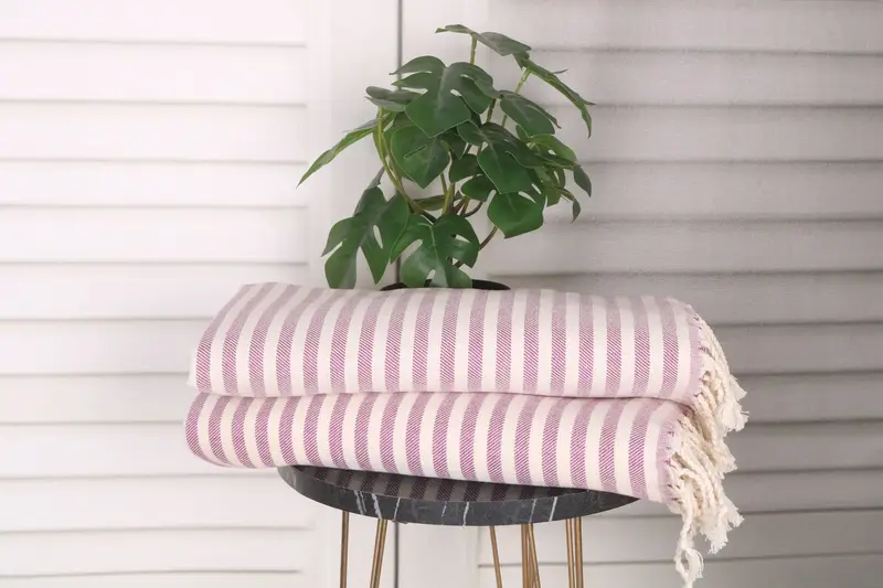 Holiday Towel, 40x24 Cotton Striped Towel, Small Bath Towels, Custom Tea Towel, Organic Tea Towel, Custom Hand Towel, Turkish Towel Hand Towel - 3