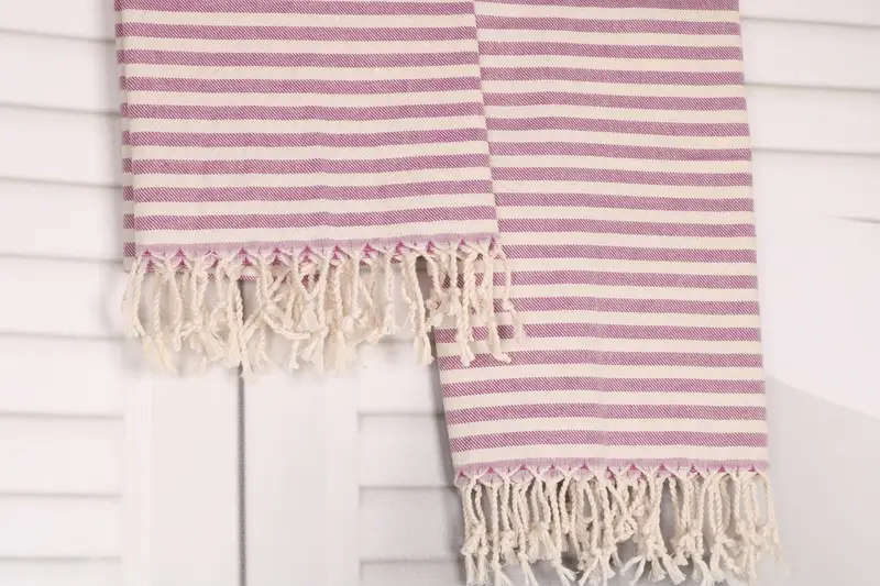 Holiday Towel, 40x24 Cotton Striped Towel, Small Bath Towels, Custom Tea Towel, Organic Tea Towel, Custom Hand Towel, Turkish Towel Hand Towel - 8