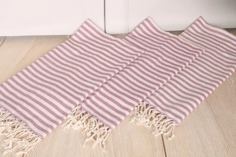 Holiday Towel, 40x24 Cotton Striped Towel, Small Bath Towels, Custom Tea Towel, Organic Tea Towel, Custom Hand Towel, Turkish Towel Hand Towel - 6