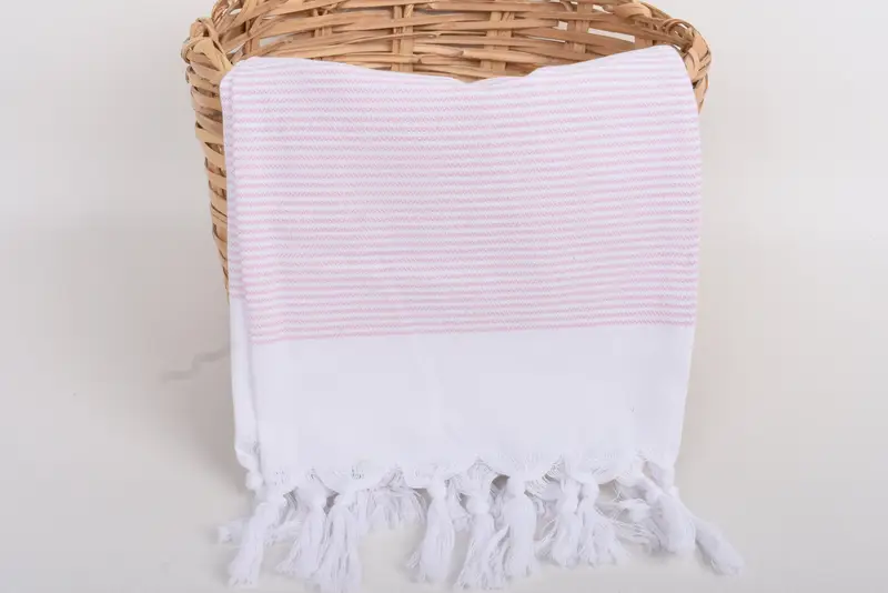 Bridal Party Gifts, Bridesmaid Gifts, Holiday Towel, 40x18 Cotton Striped Towel, Wedding Favors, Organic Towel, Turkish Towel Hand Towel - 5
