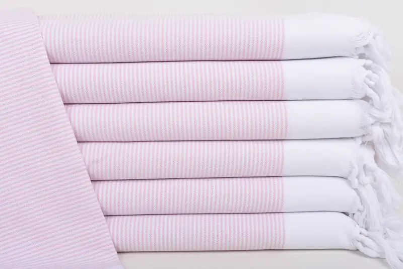 Bridal Party Gifts, Bridesmaid Gifts, Holiday Towel, 40x18 Cotton Striped Towel, Wedding Favors, Organic Towel, Turkish Towel Hand Towel - 1