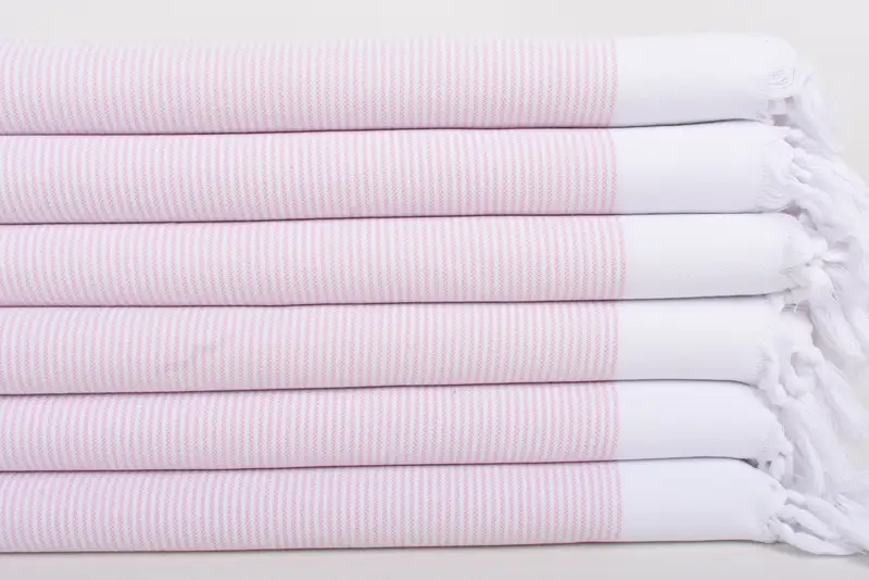 Bridal Party Gifts, Bridesmaid Gifts, Holiday Towel, 40x18 Cotton Striped Towel, Wedding Favors, Organic Towel, Turkish Towel Hand Towel - 3