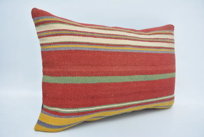 16x24 Red Pillow Cover, Turkish Pillow, Cushion Case, Outdoor Patio Cushion, Vintage Kilim Pillow, Vintage Kilim Throw Pillow - 3