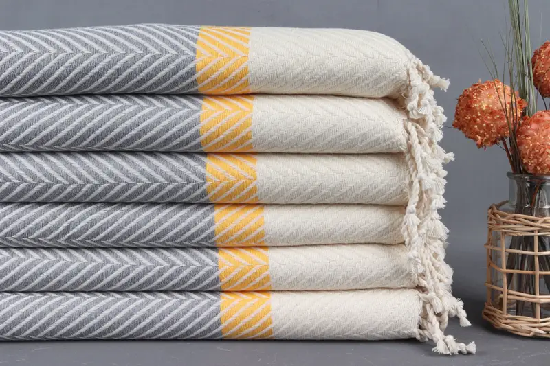 Travel Towel, Beach Towel Gift, Absorbent Turkish towel, 84x38 Cotton Striped Towel, Absorbent towel, Custom Bath Towel, Bachelorette Party Favor - 2