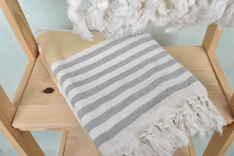 Beach Towel Gift, Embroidery Towel, 68x36 Cotton Striped Terry Towel, Custom Wedding Gift, Large Turkish Towel, Anniversary Gift For Her, Gym Towel - 5