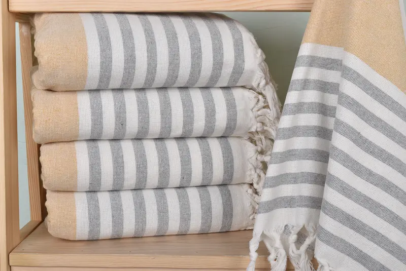 Beach Towel Gift, Embroidery Towel, 68x36 Cotton Striped Terry Towel, Custom Wedding Gift, Large Turkish Towel, Anniversary Gift For Her, Gym Towel - 2