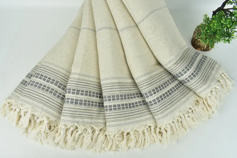 Tablecloth, 96x94 Linen Striped Towel, Decorative Blanket, Gift For Mom, Housewarming Gift, Turkish Tablecloth, Custom Wedding Gift From Bridesmaid - 4