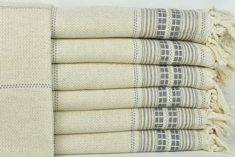 Tablecloth, 96x94 Linen Striped Towel, Decorative Blanket, Gift For Mom, Housewarming Gift, Turkish Tablecloth, Custom Wedding Gift From Bridesmaid - 1