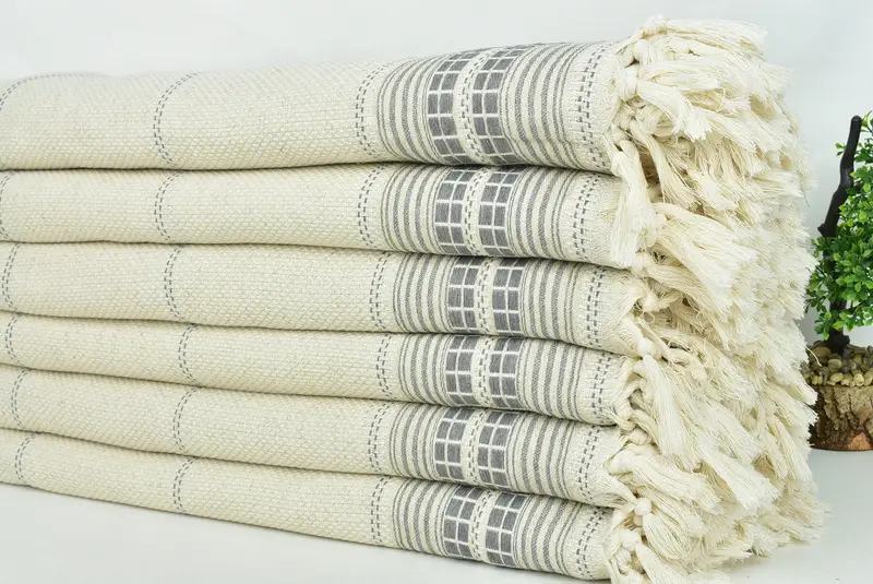 Tablecloth, 96x94 Linen Striped Towel, Decorative Blanket, Gift For Mom, Housewarming Gift, Turkish Tablecloth, Custom Wedding Gift From Bridesmaid - 3