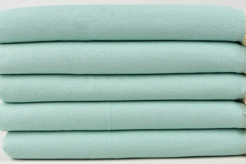 Throw Blanket, 84x68 Cotton Zig zag Towel, Organic Throw, Woven Throw Blanket, Beach Theme Bachelorette Party, Gift For Bride, Woven Blanket - 2