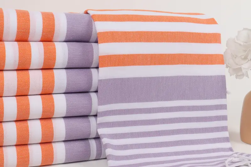 Valentines Day Gift For Him, Lightweight Turkish towel, 68x36 Cotton Striped Towel, Quick-Dry Beach Towel, Bridemaids Beach Towel, Housewarming Gift - 2