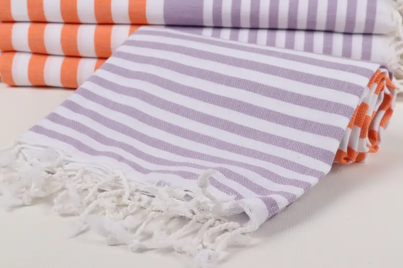 Valentines Day Gift For Him, Lightweight Turkish towel, 68x36 Cotton Striped Towel, Quick-Dry Beach Towel, Bridemaids Beach Towel, Housewarming Gift - 4