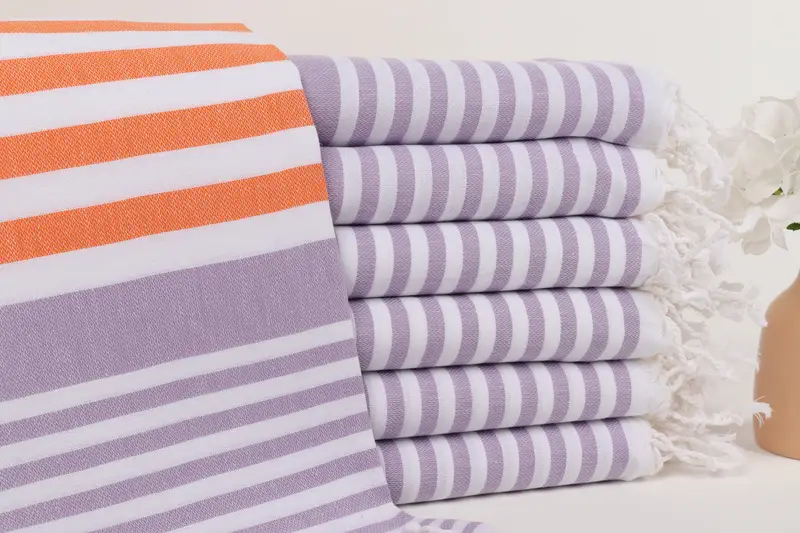 Valentines Day Gift For Him, Lightweight Turkish towel, 68x36 Cotton Striped Towel, Quick-Dry Beach Towel, Bridemaids Beach Towel, Housewarming Gift - 1