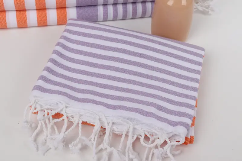 Valentines Day Gift For Him, Lightweight Turkish towel, 68x36 Cotton Striped Towel, Quick-Dry Beach Towel, Bridemaids Beach Towel, Housewarming Gift - 5