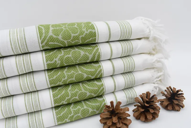Großes türkisches Handtuch, Spa-Handtuch, Brautpartygeschenke, sandfreies Handtuch, Hauswärmsgeschenk, Junggesellenpartygeschenke, 70x40 Baumwoll Daisy Designtuch - 2