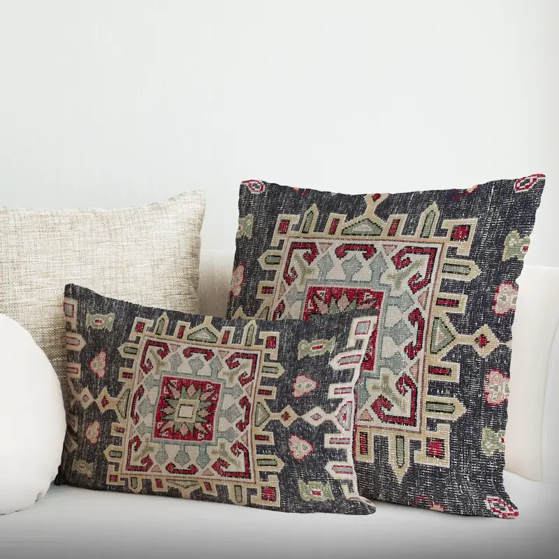 Blaues Kissen mit Bio-Aufdruck: Schicke Inneneinrichtung und Komfort