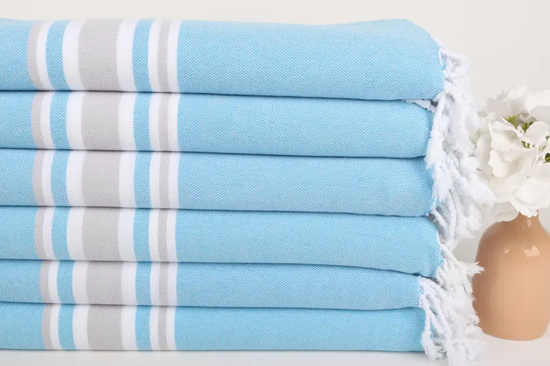 Beach Towel Gift, Unique Gift, 70x40 Cotton Striped Towel, Wedding Favors, Eco-friendly Turkish peshtemal towel, Wedding Towel, Monogram Beach Towel - 3