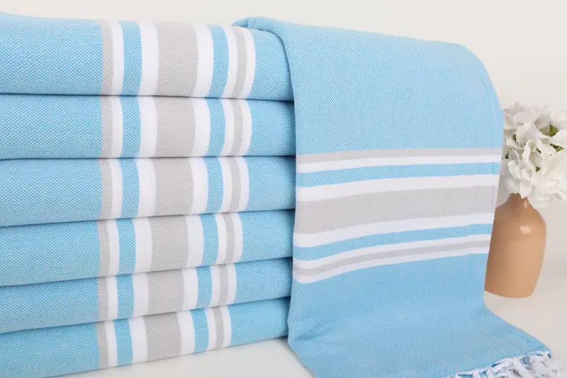 Beach Towel Gift, Unique Gift, 70x40 Cotton Striped Towel, Wedding Favors, Eco-friendly Turkish peshtemal towel, Wedding Towel, Monogram Beach Towel - 2