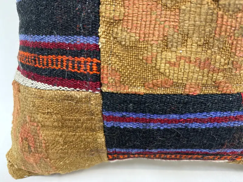 Home Decor Pillow, 18x18 Brown Pillow Case, Handmade Rug Seat Pillow Sham, Pillow for Sofa, Kilim Cushion Sham, Pillow Case - 2