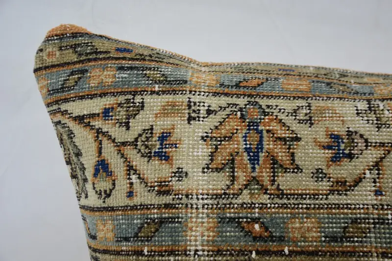 Living Room Throw Pillow Case, Cushion Case, Vintage Kilim Pillow, 32x32 Orange Cushion Case, Vintage Pillow, Ethnical Kilim Rug Pillow - 2