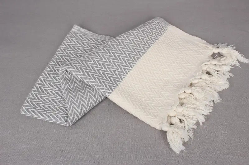 34x18 Cotton Zigzag Design Towel, Monogram Dish Towel, Kitchen Towel, Personalized Dish Towel, Bridesmaid Gifts, Custom Wedding Gift From Bridesmaid - 5