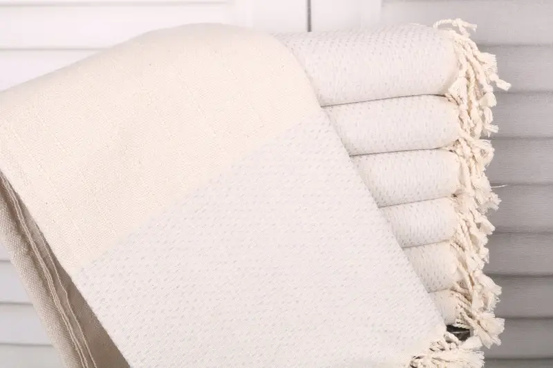 Light Gray Cotton Polka Dot Beach Towel, 40x71 Inches