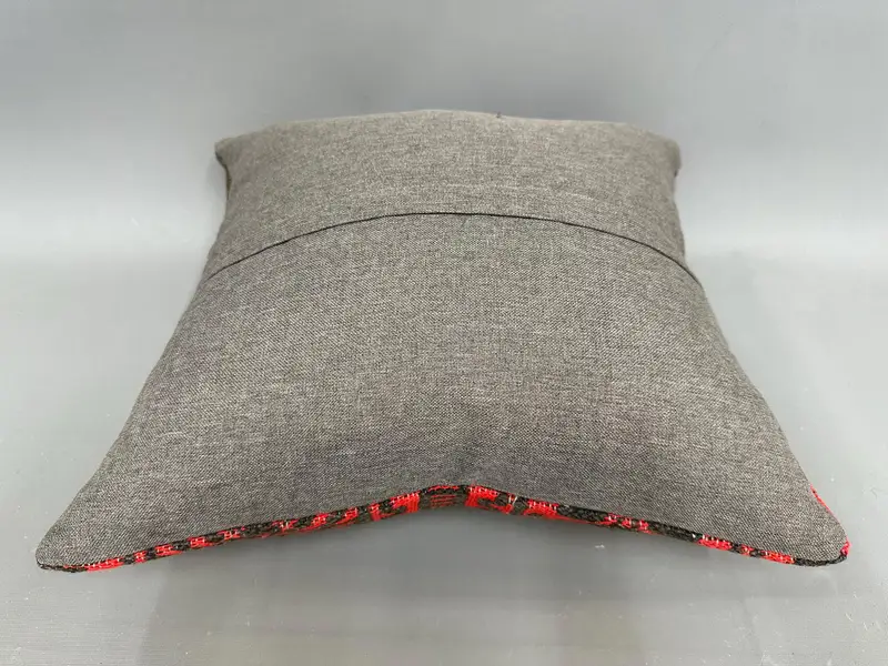 Boho Pillow Sham Cover, Interior Designer Pillow, Kilim Pillow Cover, Vintage Kilim Pillow Pillow, Cushion Case, 18x18 Green Cushion Case - 7