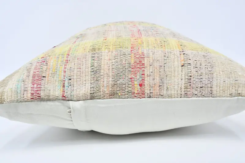 Antique Pillows, Cushion, Vintage Kilim Pillow Pillow Case, 20x28 Yellow Cushion, Kilim Cushion Sham, Kilim Pillow, Muted Cushion Cover - 5