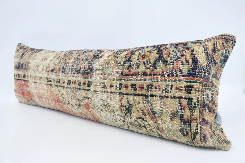 16x48 Red Pillow, Kilim Cushion Sham, Ethnical Kilim Rug Pillow, Cushion Cover, Retro Pillow, Kilim Pillow Cover, Authentic Pillow Sham - 4
