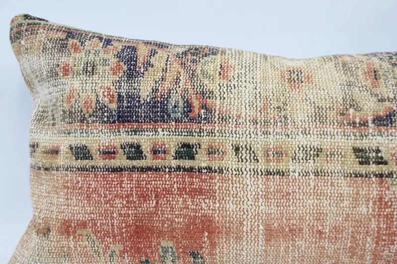 16x48 Red Pillow, Kilim Cushion Sham, Ethnical Kilim Rug Pillow, Cushion Cover, Retro Pillow, Kilim Pillow Cover, Authentic Pillow Sham - 2