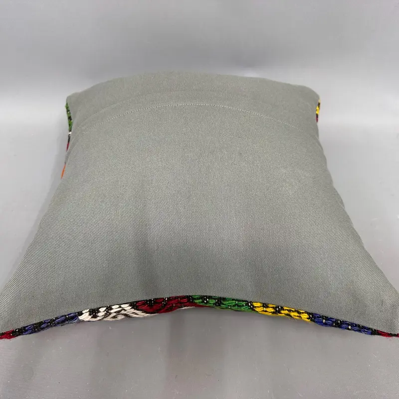 Boho Pillow Sham Cover, 18x18 Green Pillow Cover, Turkish Pillow, Kilim Pillow, Pillow, Authentic Pillow Sham, Authentic Pillow Case - 7