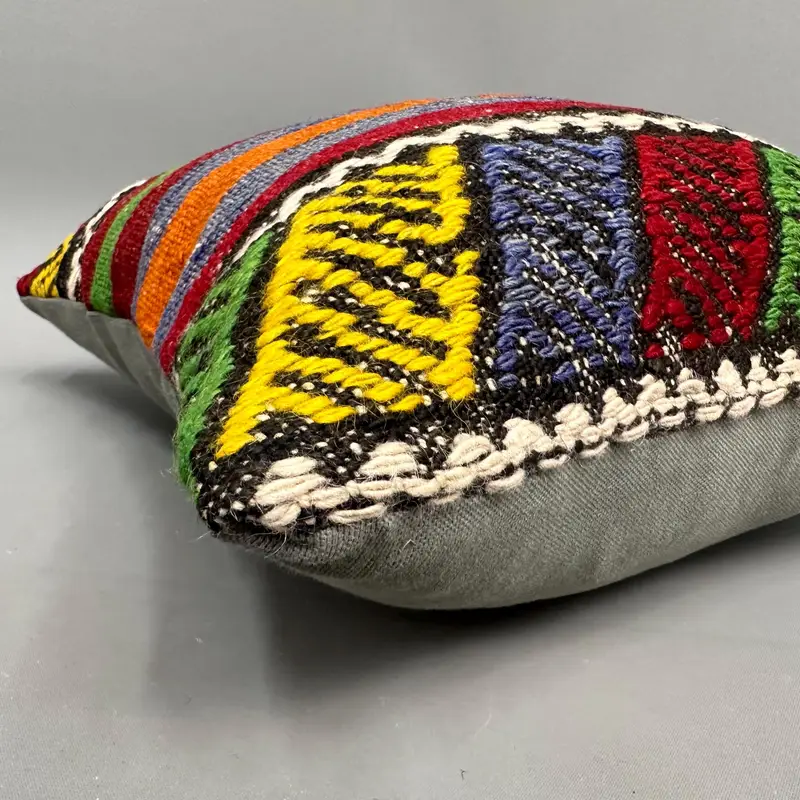 Boho Pillow Sham Cover, 18x18 Green Pillow Cover, Turkish Pillow, Kilim Pillow, Pillow, Authentic Pillow Sham, Authentic Pillow Case - 6
