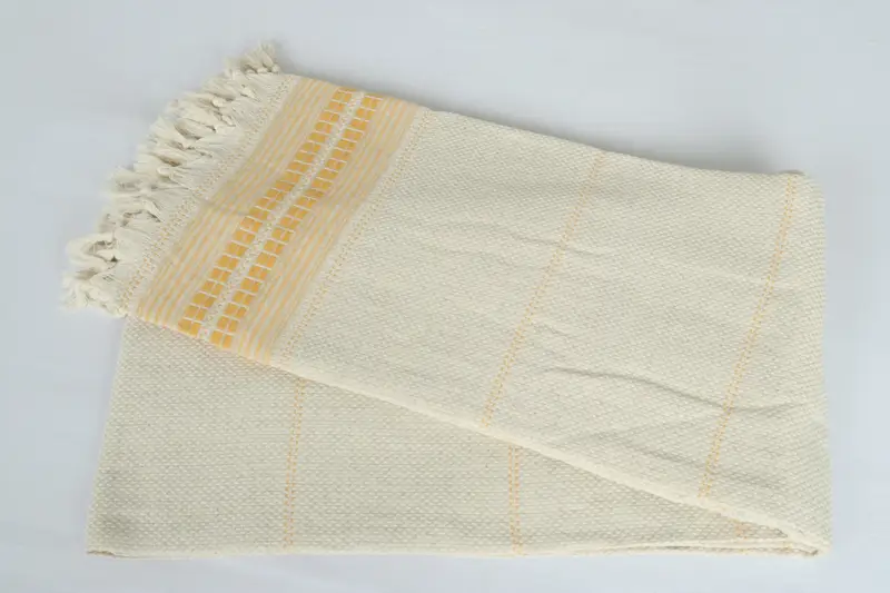 Boyfriend Christmas Gift, Turkish Blanket, Wedding Anniversary Gift, Bridal Shower Gift, Personalized Gifts, 96x94 Linen Striped Towel - 6